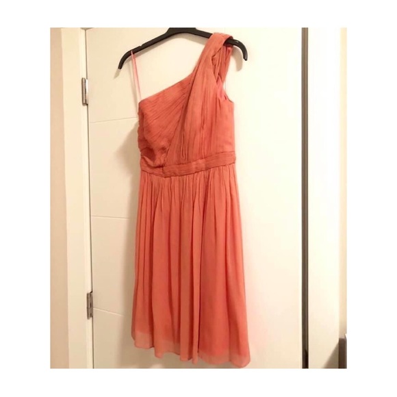 J. Crew Coral Chiffon Knee Length Dresses - Picture 2 of 2